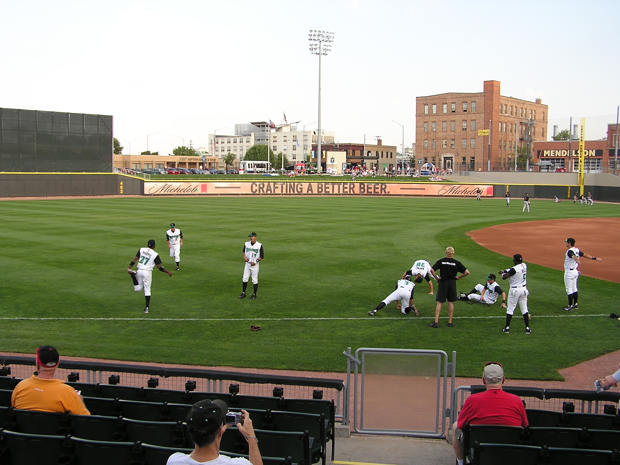 Pre-Game stretching - Fifth Third Field