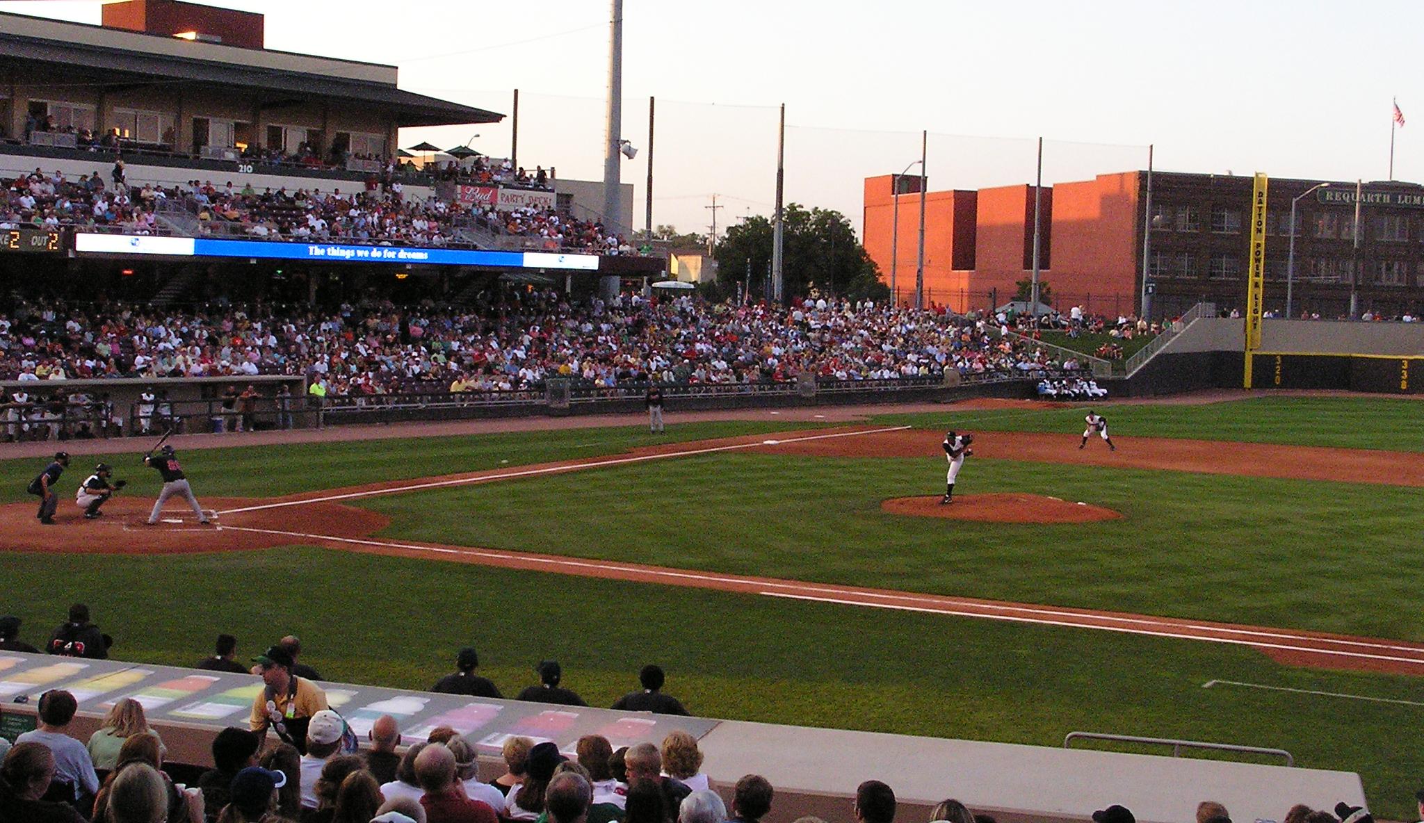 Dayton's view from the 1st base side