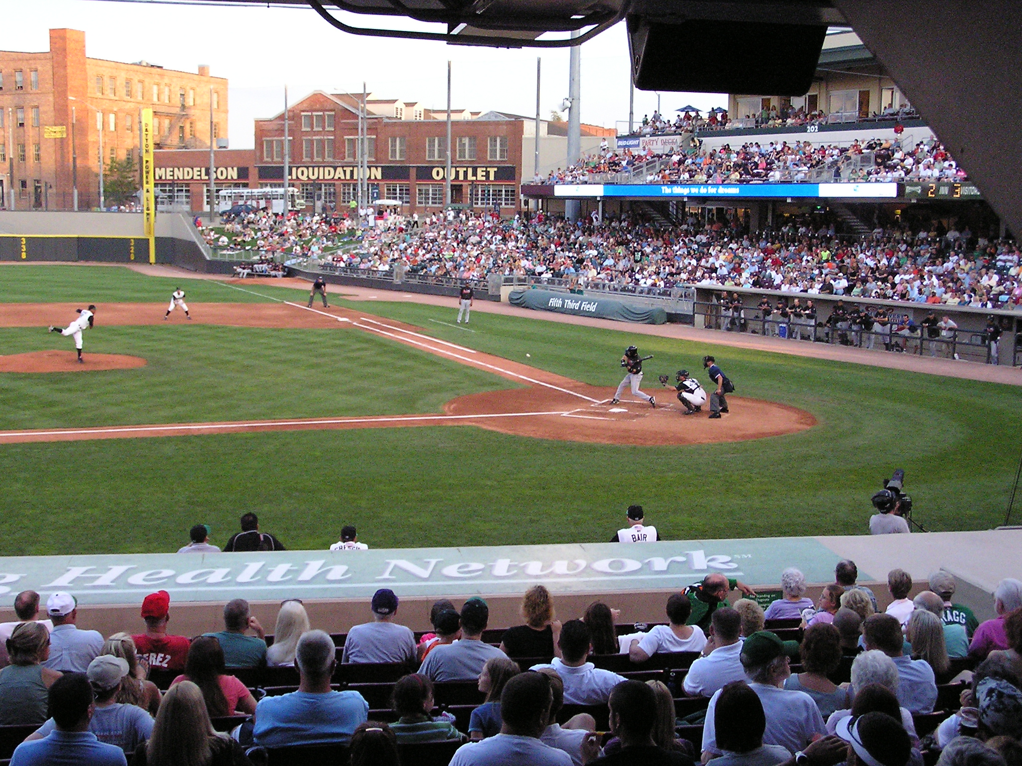 A view in Dayton from the third base side